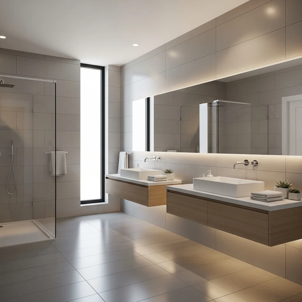  Floating Vanities with Countertop Sinks