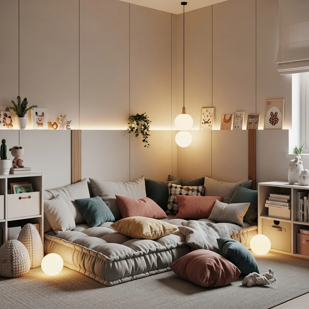 Floor Cushion Pit for Relaxing and Play