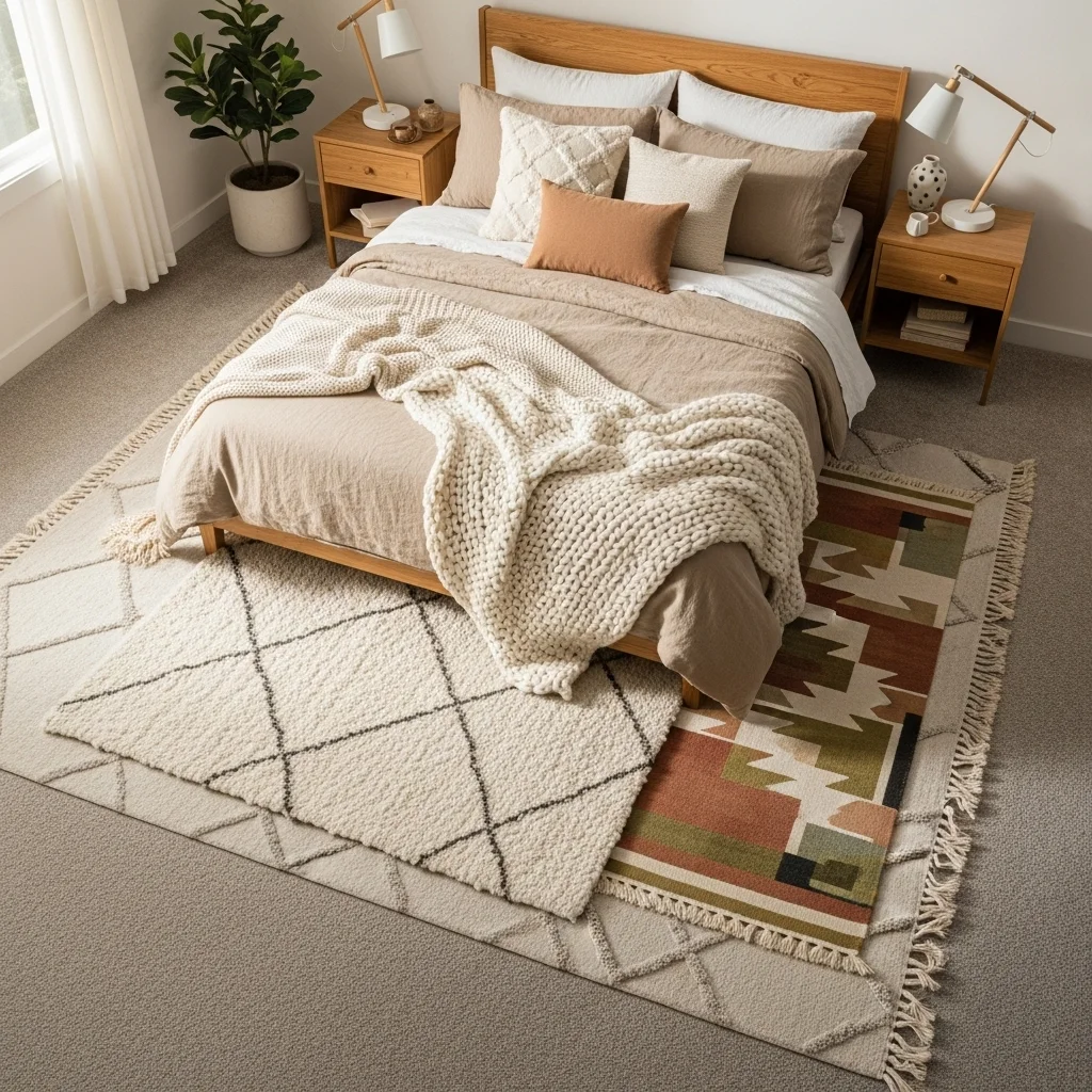 Go for Layered Rugs on Carpet
