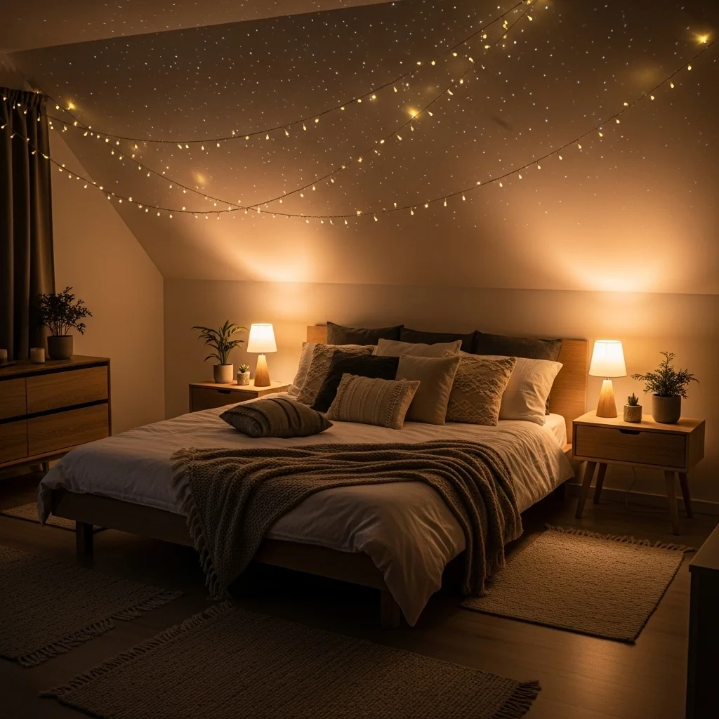 Hang Fairy Lights Like a Starry Ceiling