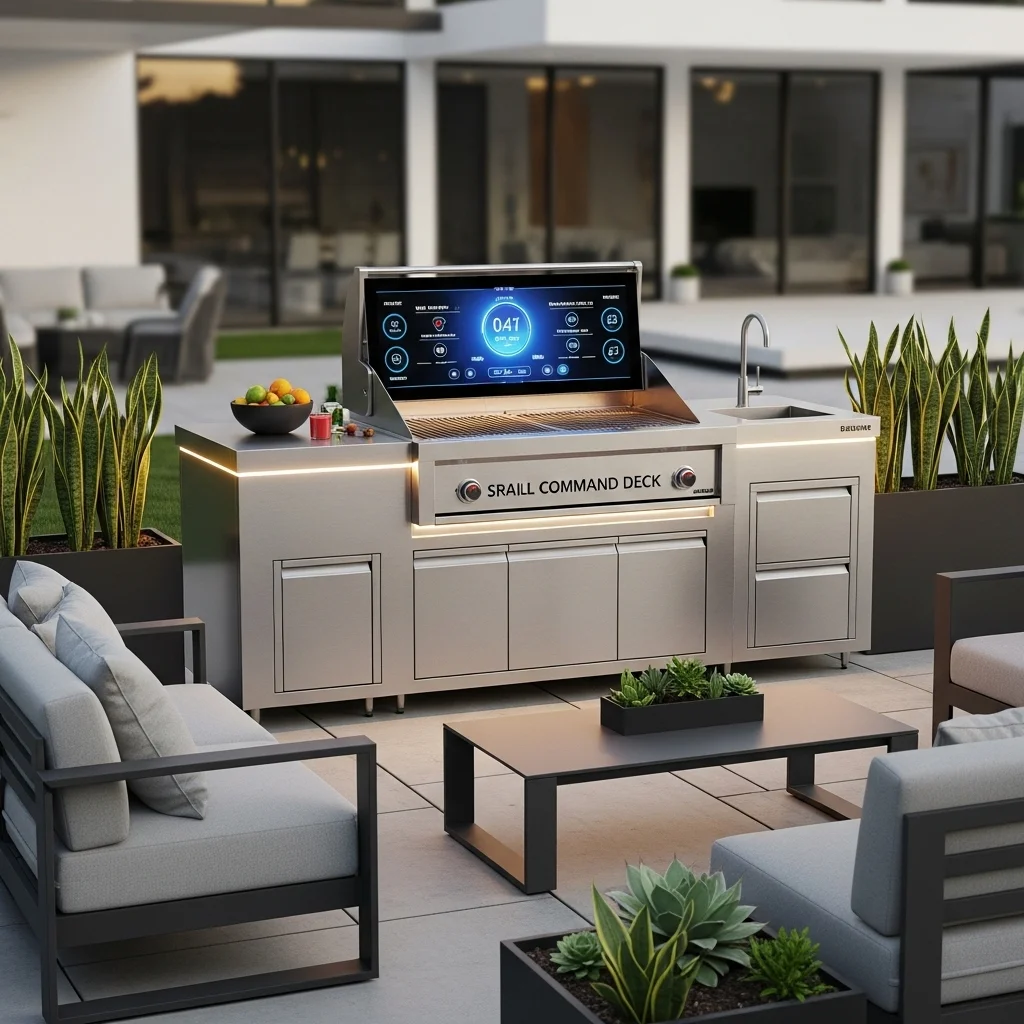 High-Tech Smart Grill Command Deck