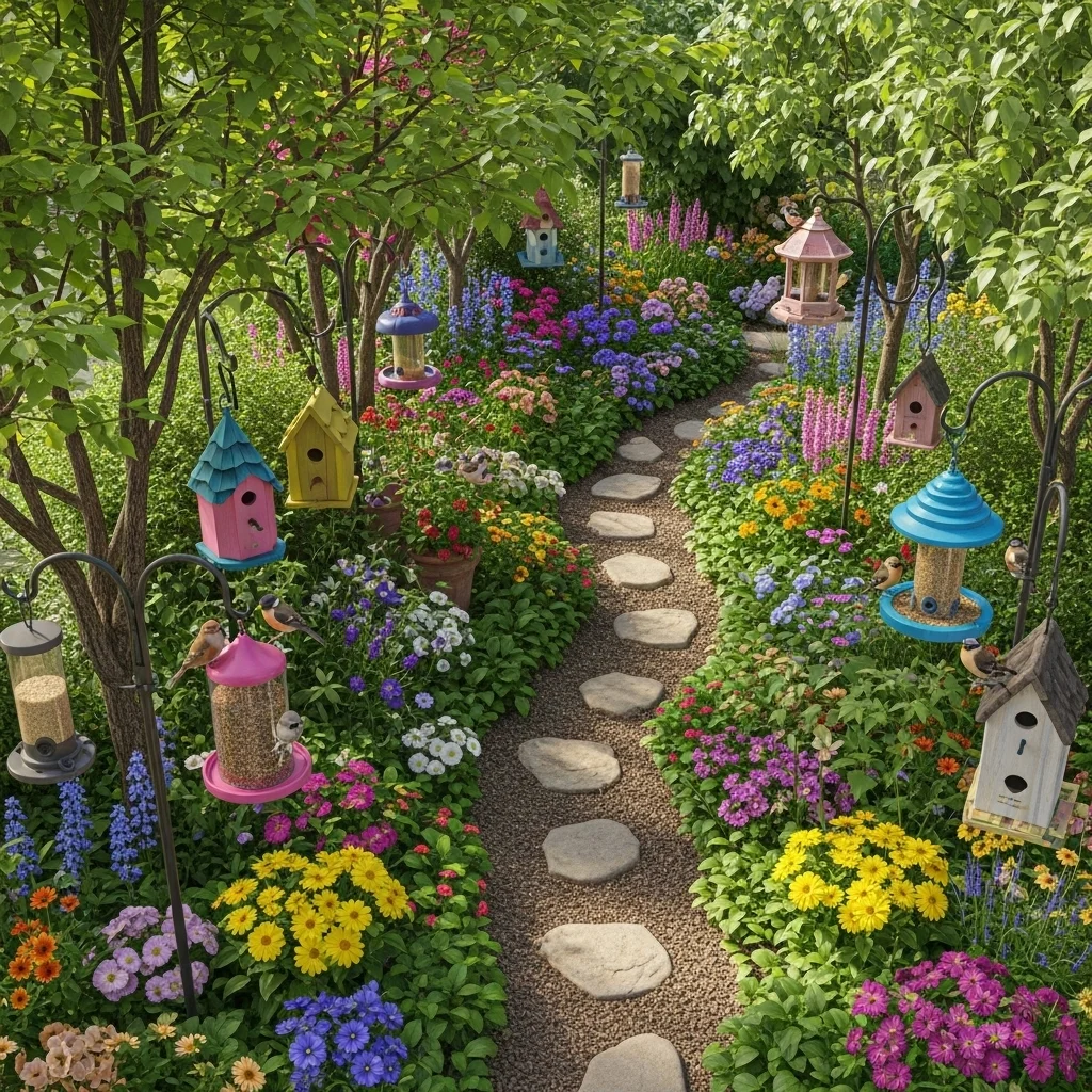  Incorporate Birdhouses and Feeders