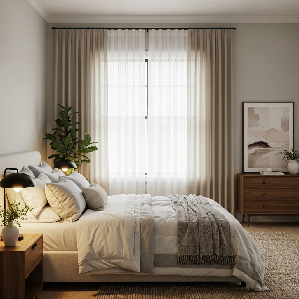  Incorporate Layered Window Treatments