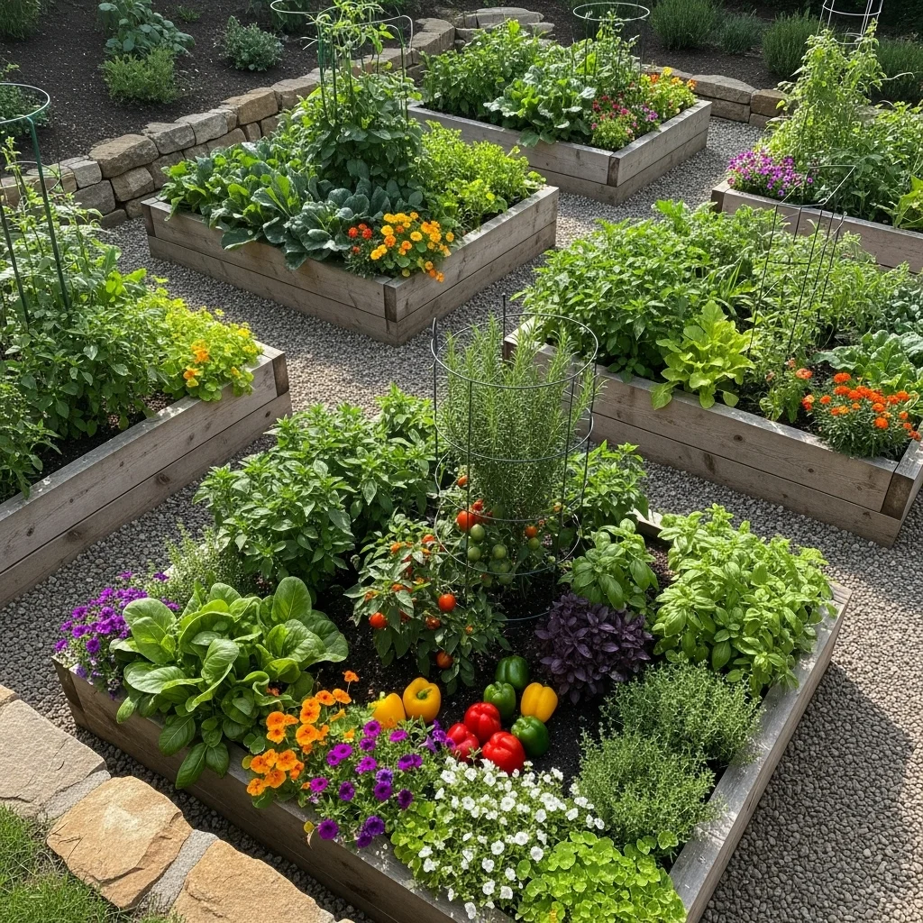  Install Raised Garden Beds Along the Slope