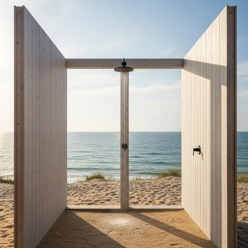 Install an Open-Air Shower with Ocean Views
