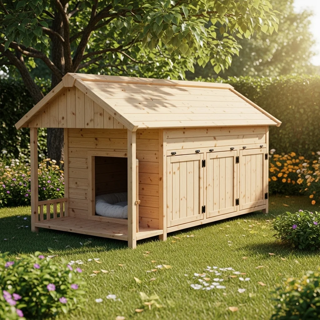  Kennel with Built-In Storage