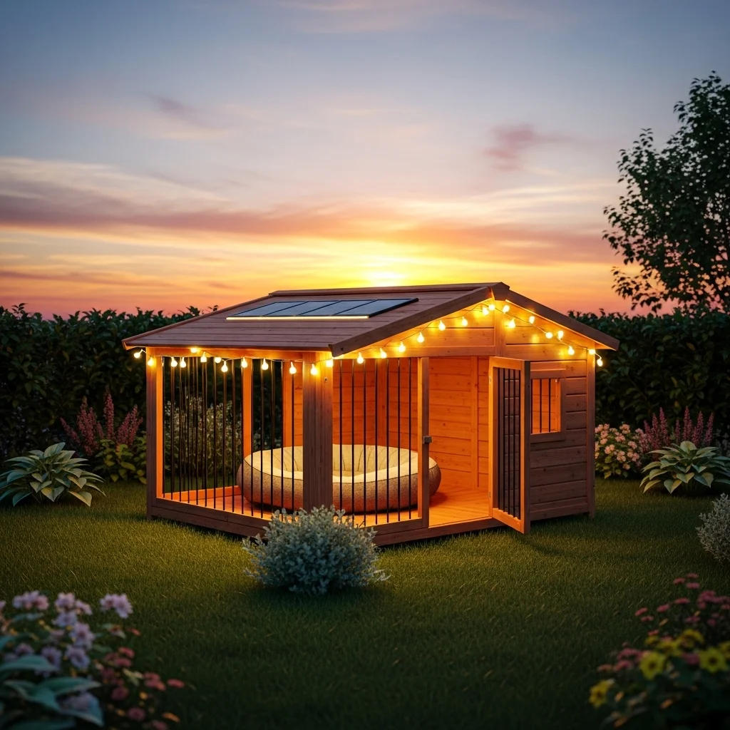 Kennel with Solar Lighting