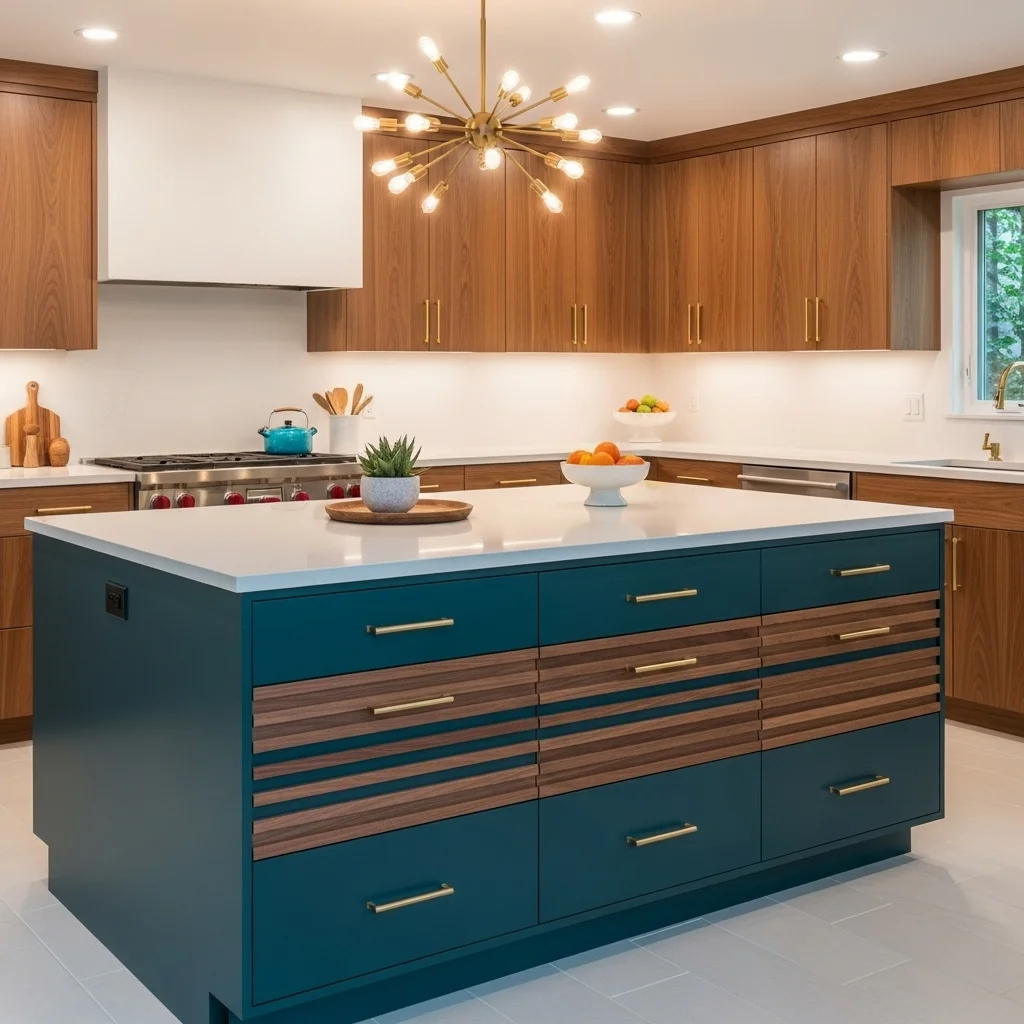  Large Kitchen Island with Bold Design