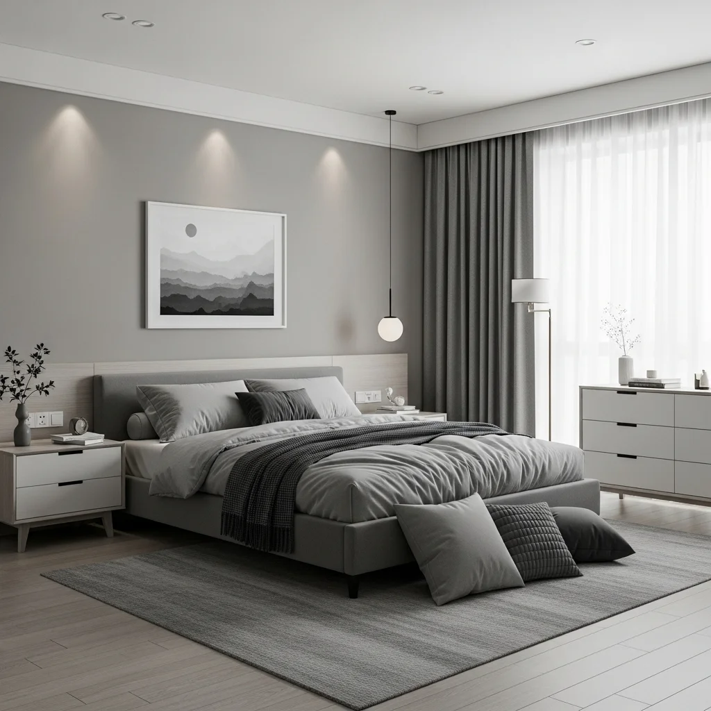  Monochromatic Gray Layered Serenity
