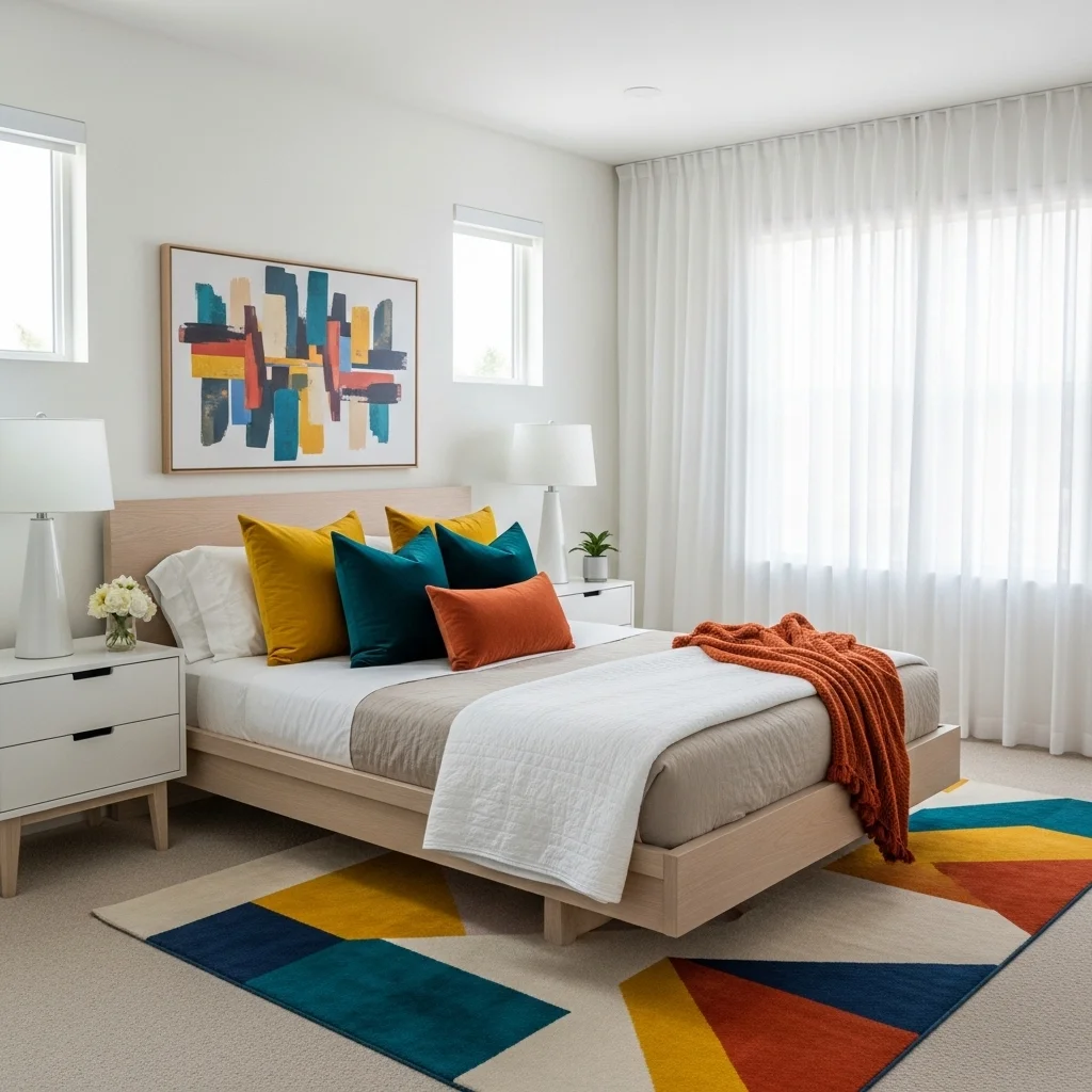 Neutral Color Palette with Bold Accents