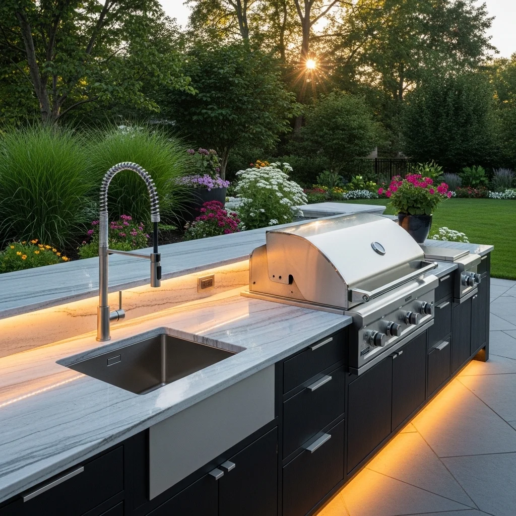 Outdoor Sink with Pot Filler
