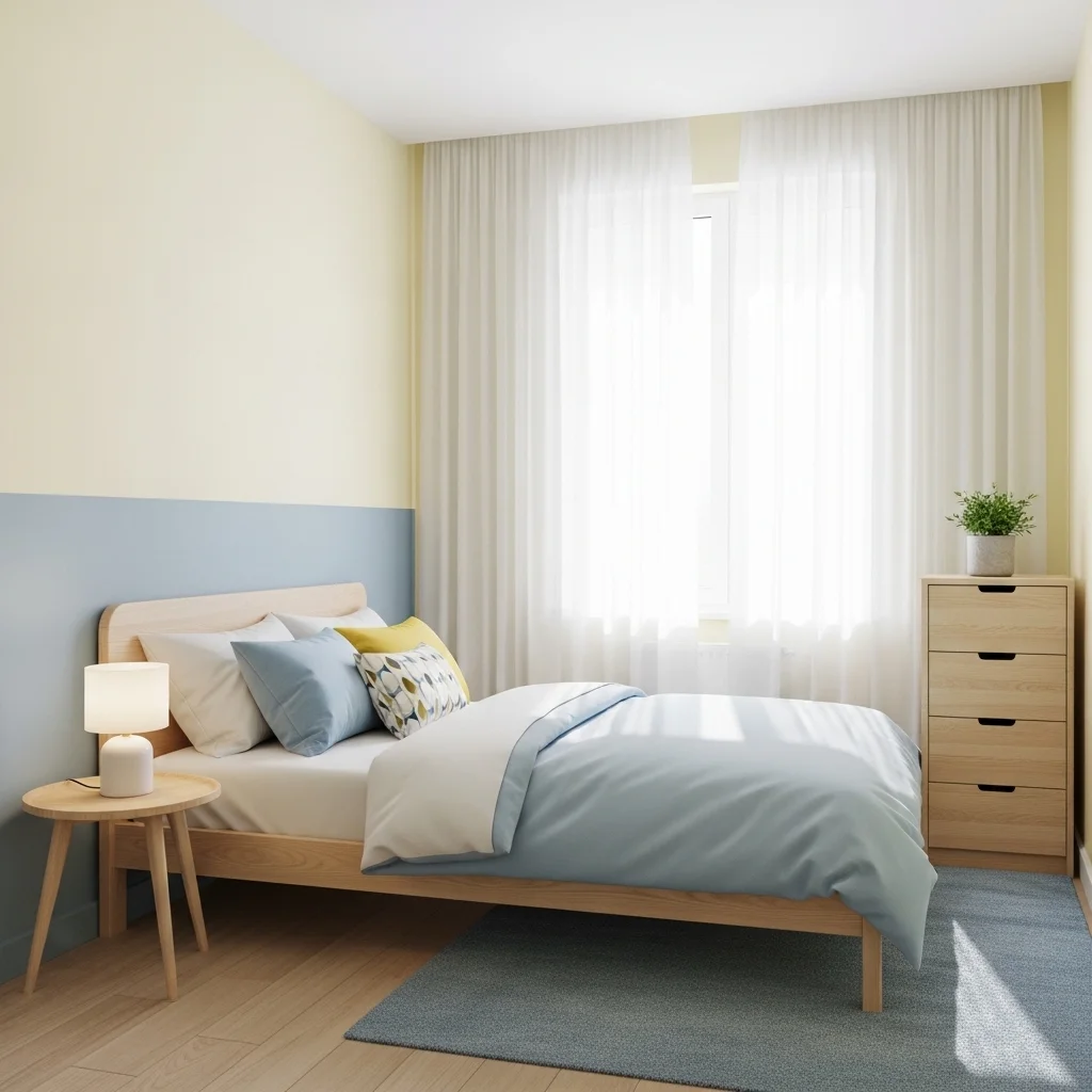 Pale Yellow and Blue Color Palette