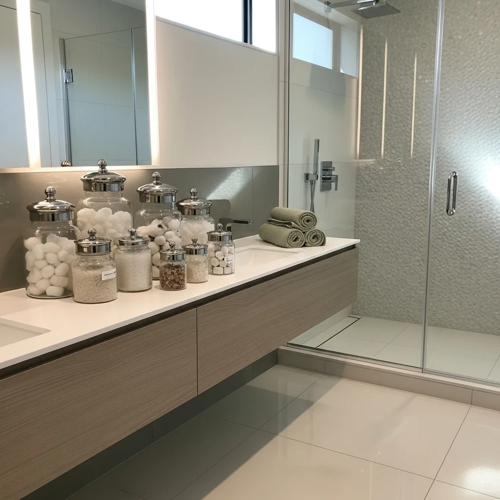 Place Apothecary Jars for Essentials