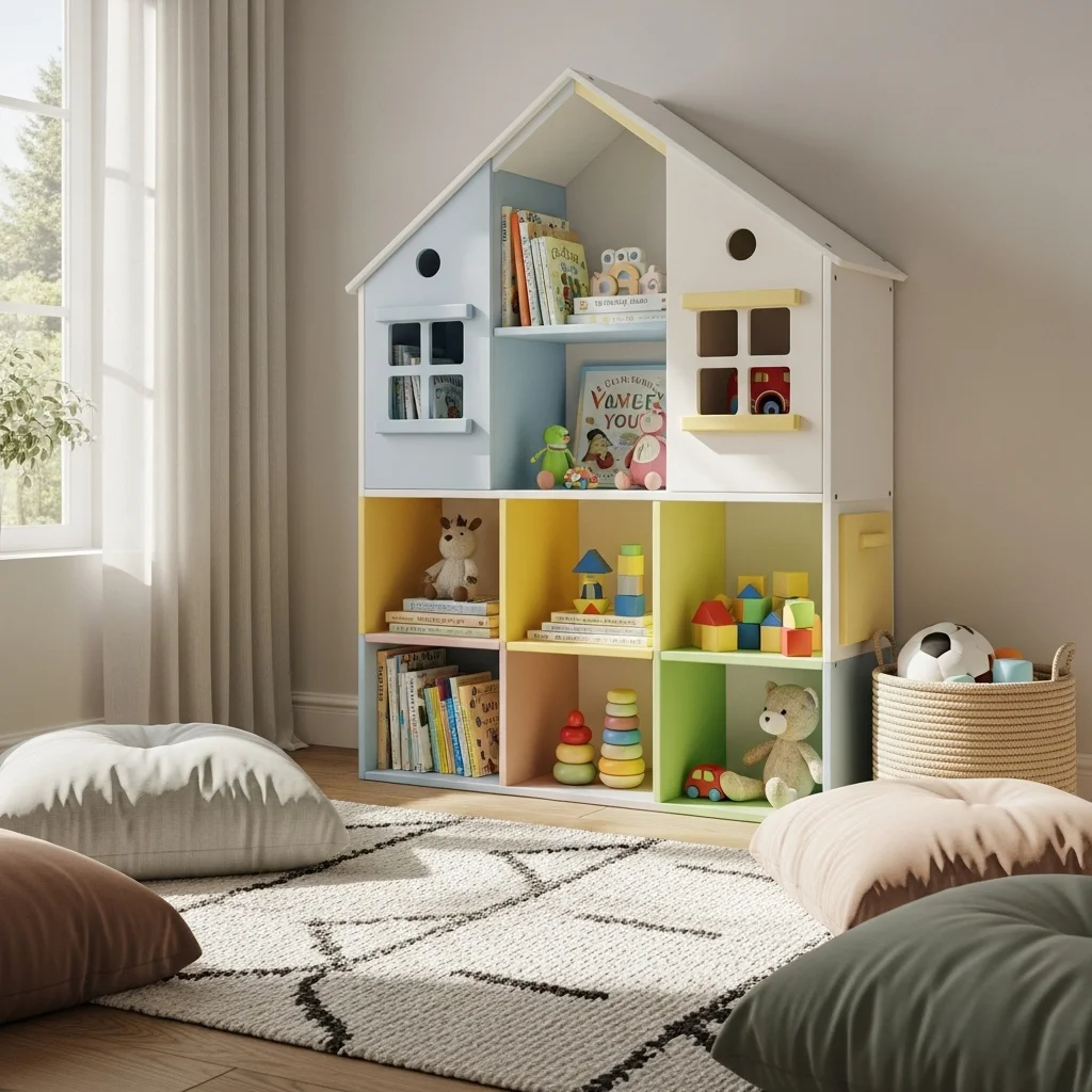 Playhouse-Style Bookshelf