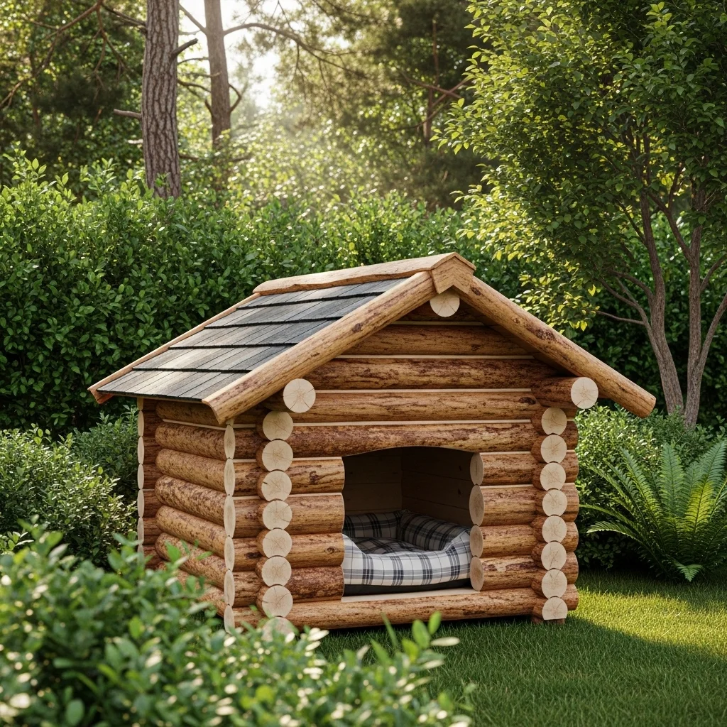 Rustic Log Cabin Kennel
