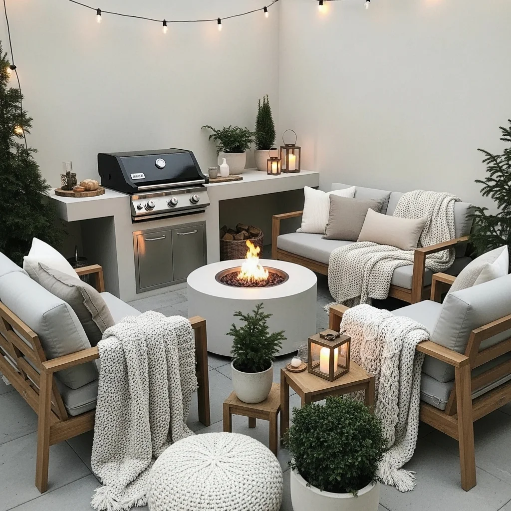 Scandinavian Hygge Fire-and-Grill Nook