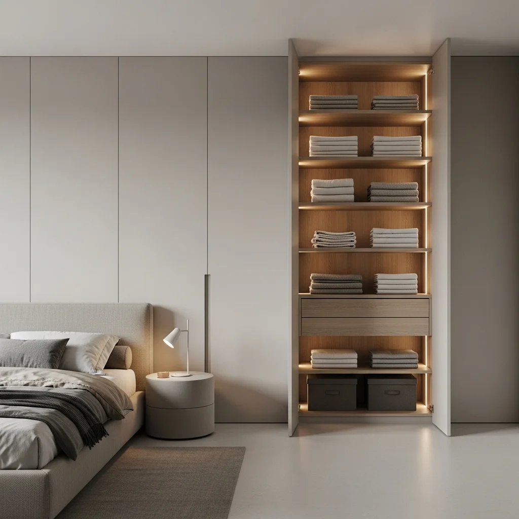  Seamless Floor-to-Ceiling Linen Closet