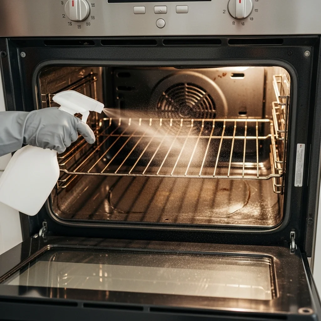 Spray Vinegar Inside the Oven