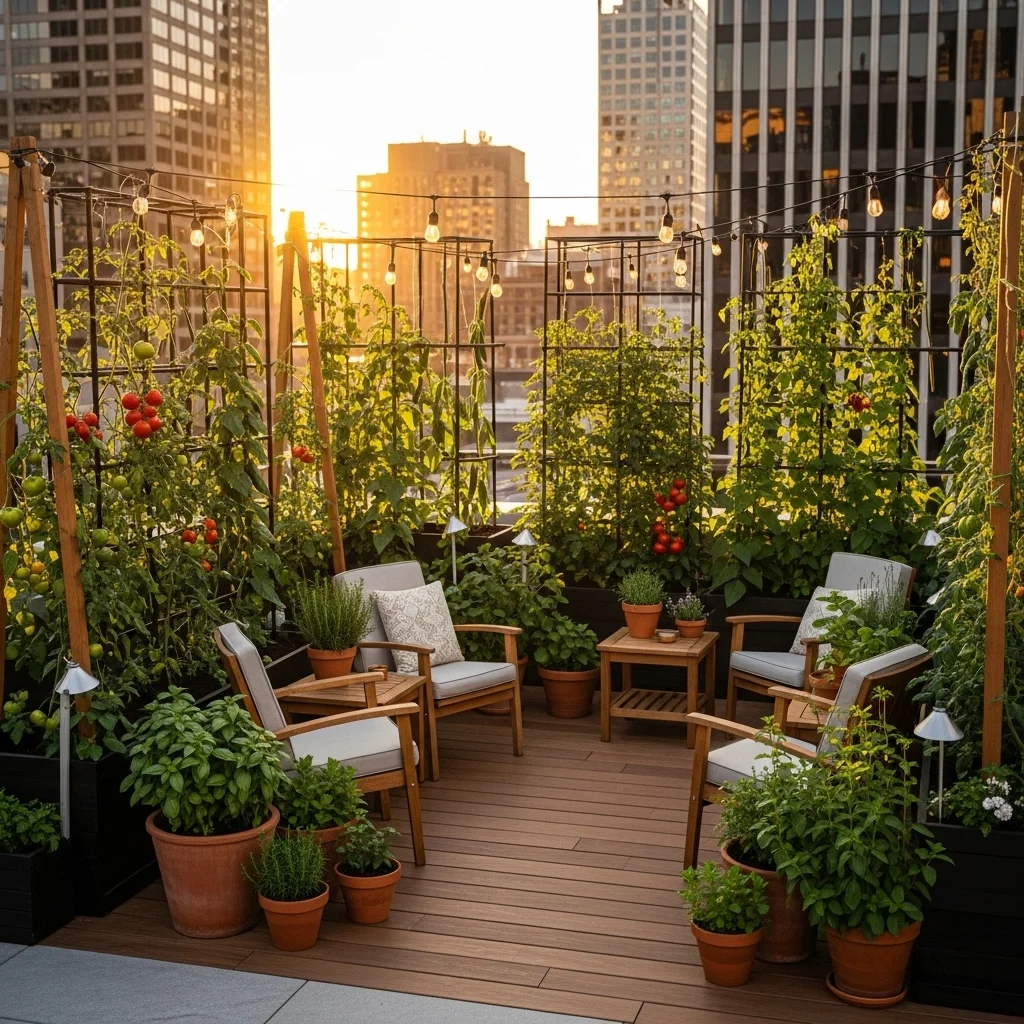 Trellised Vegetable Vines