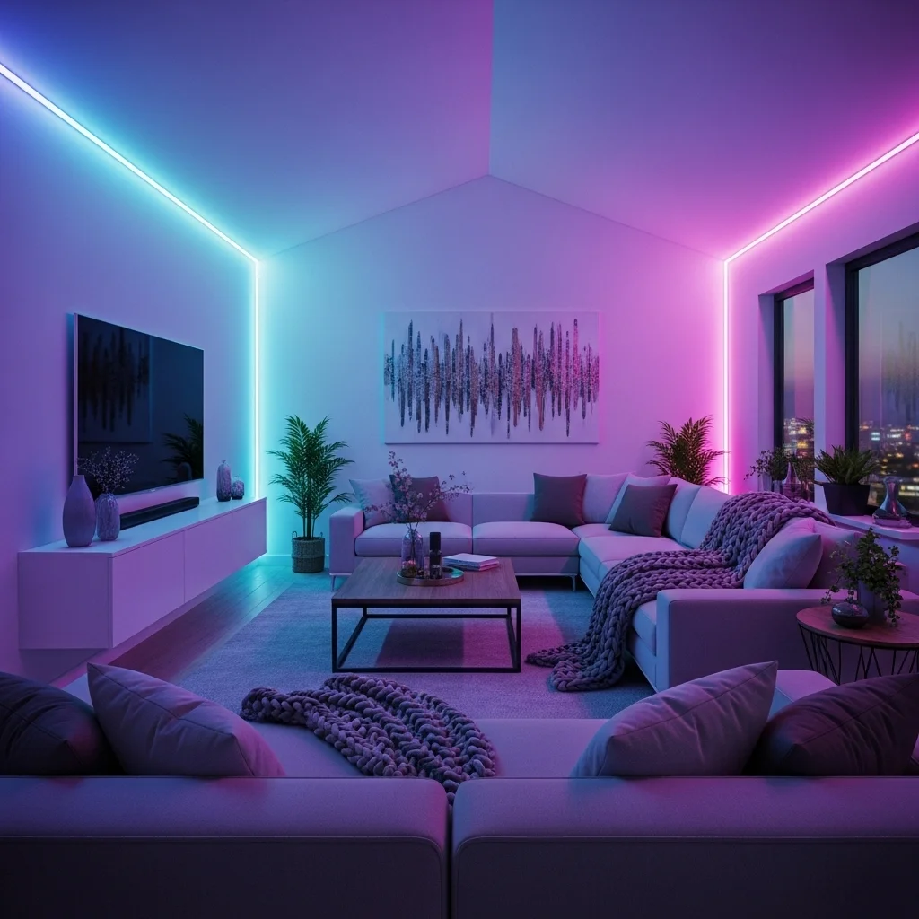 Use Color-Changing LED Strips for Dynamic Mood Lighting