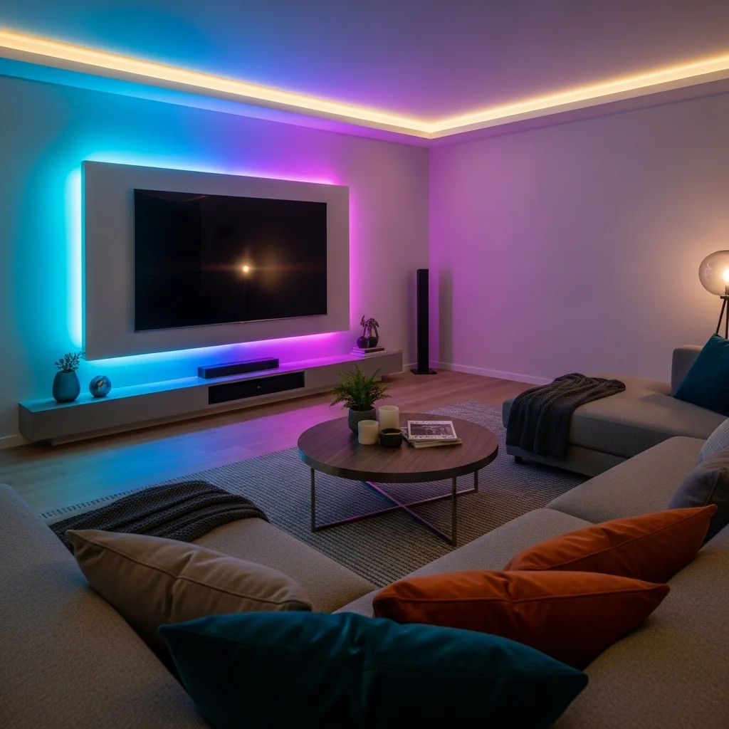 Use LED Backlighting for Your TV or Entertainment Wall
