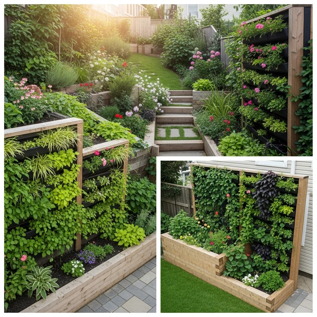  Use Vertical Planting Walls on Steeper Areas