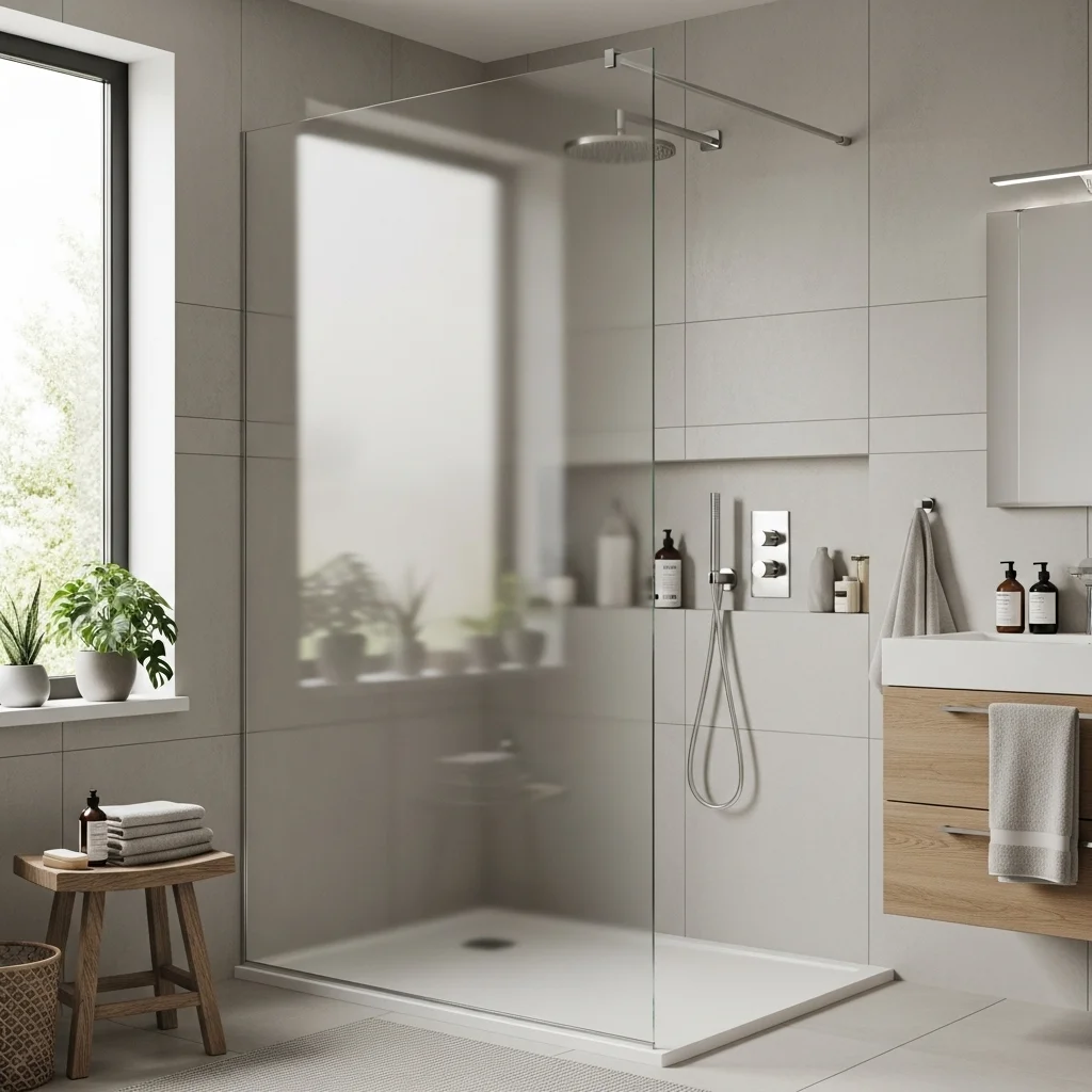 Use a Frosted Glass Divider for Privacy