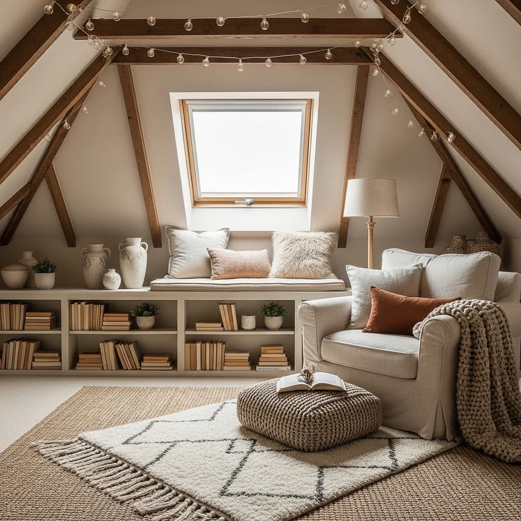 Attic Bedroom with Reading Nook