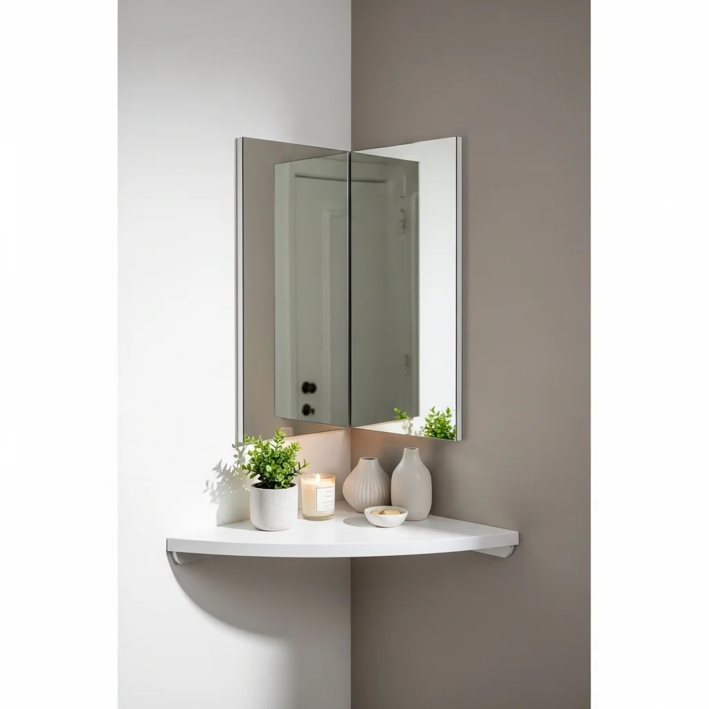  Corner Mirror Shelf