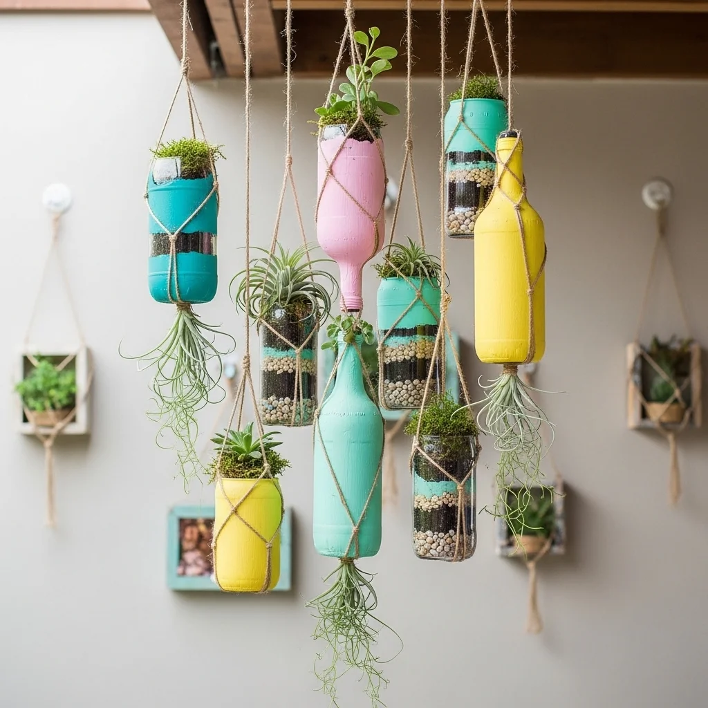 Hanging Bottle Garden