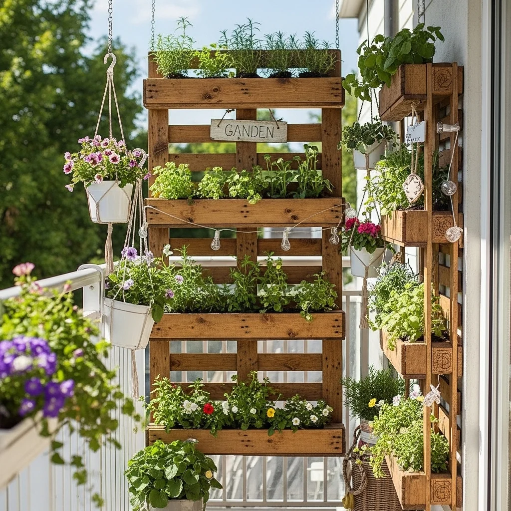 Hanging Pallet Garden