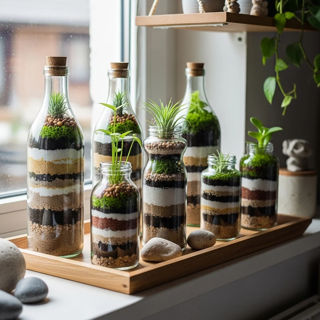 Layered Bottle Garden