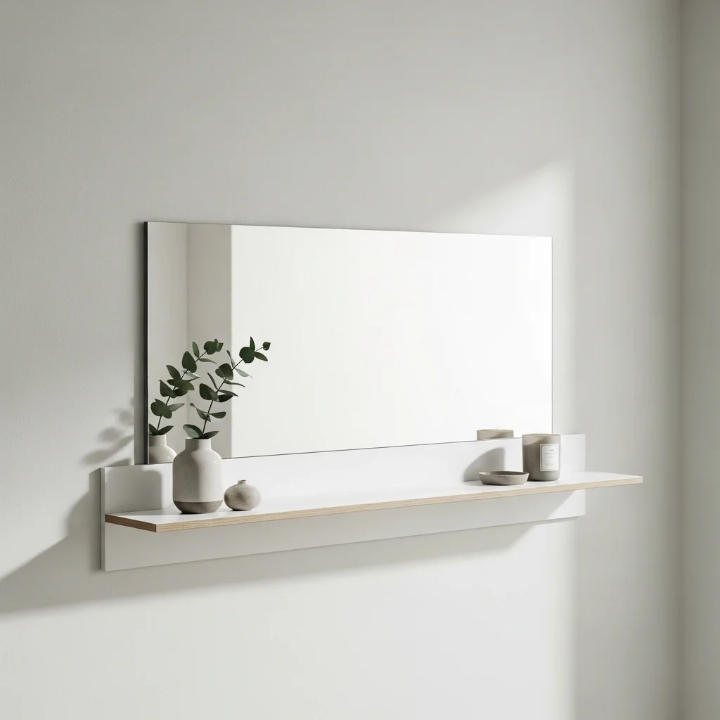  Minimalist Floating Mirror Shelf