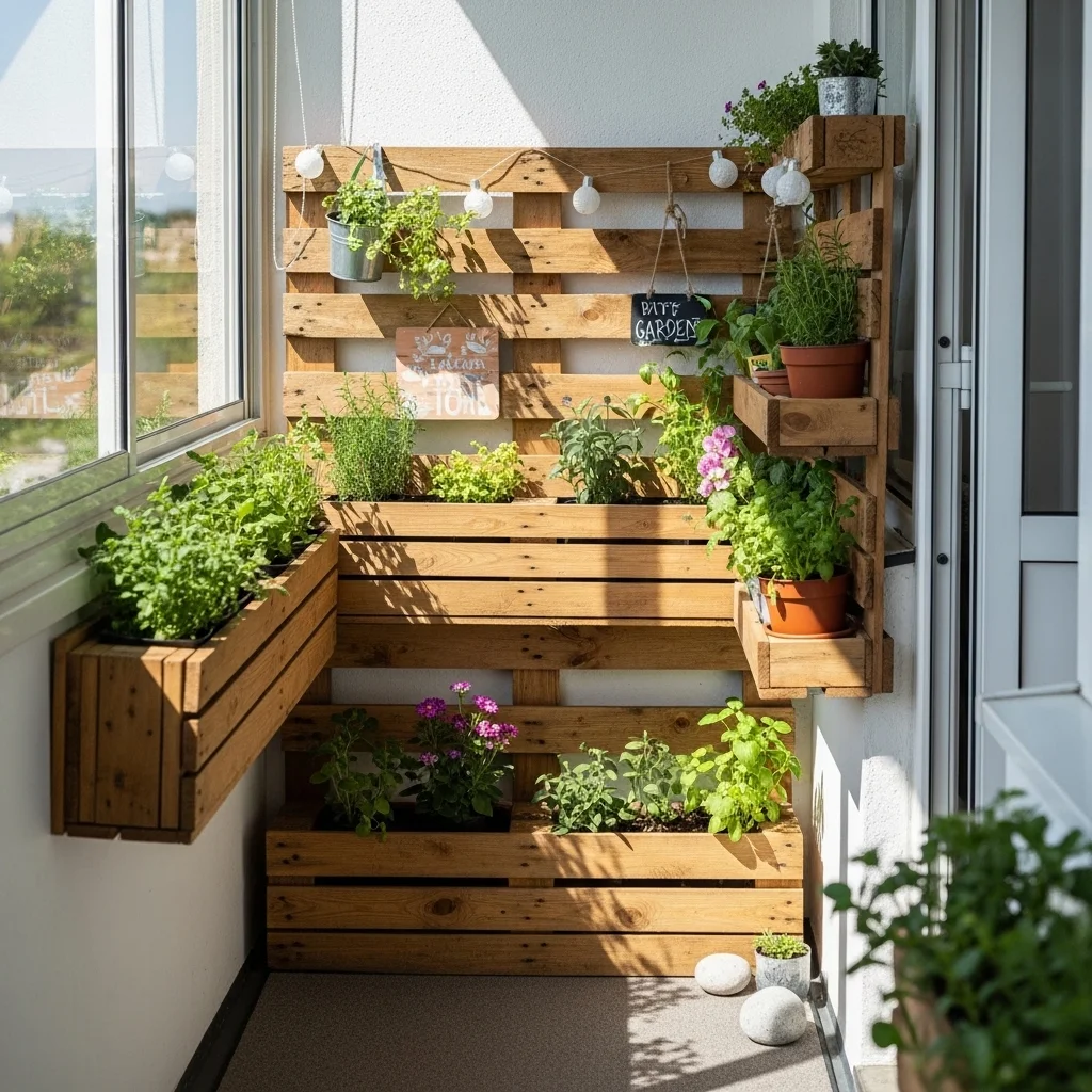  Pallet Garden for Small Balconies