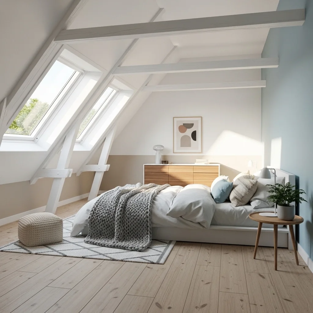 Scandinavian Attic Bedroom