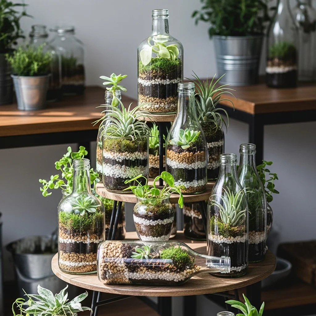 Tiered Bottle Garden Stand