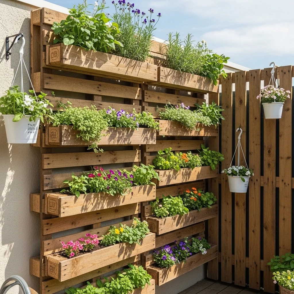  Vertical Pallet Wall Garden