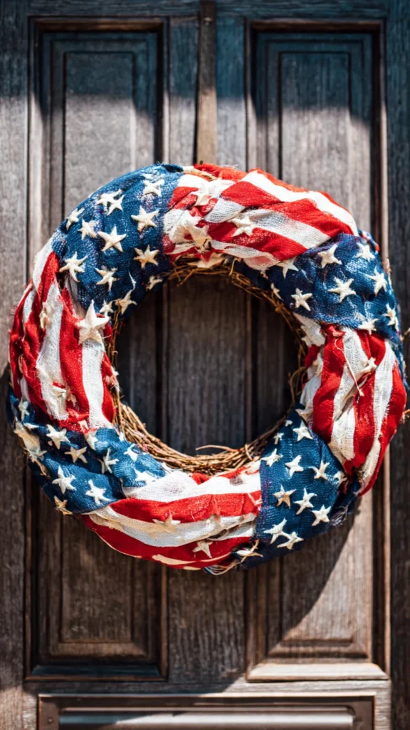 American Flag Door Wreath
