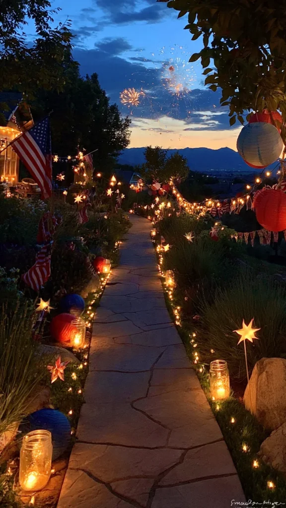 Patriotic Lantern Pathway