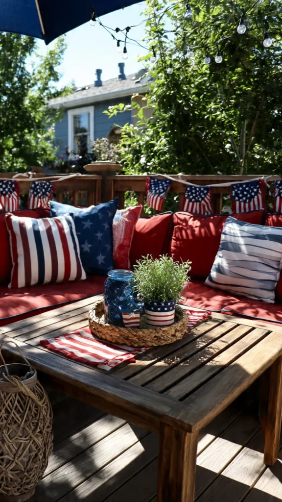  Red, White and Blue Patio Lounge