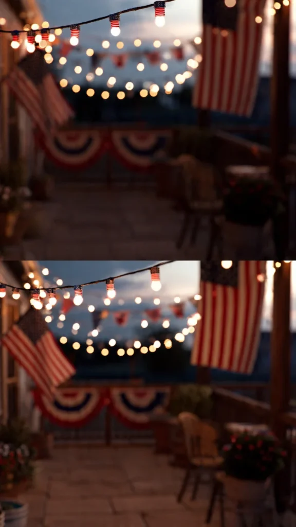 String Lights with Patriotic Accents