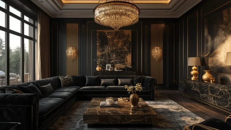 Black and Gold Living Room Ideas