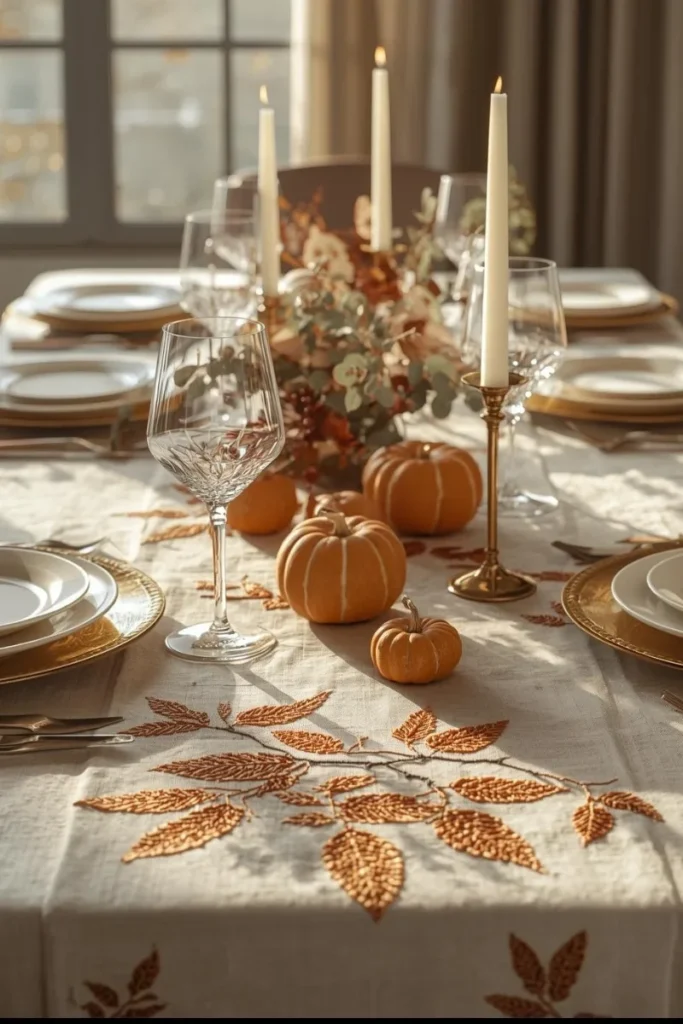 11. Elegant Table Runners with Seasonal Motifs