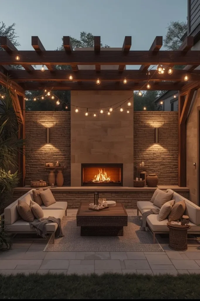 Outdoor Fireplace Integration