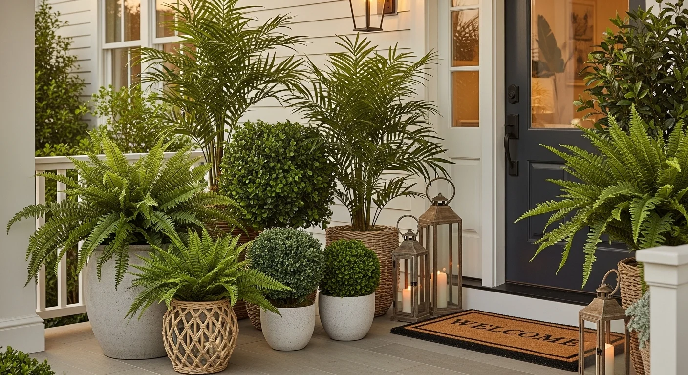 Easy and Elegant: 15 Faux Plants for Front Porch Décor