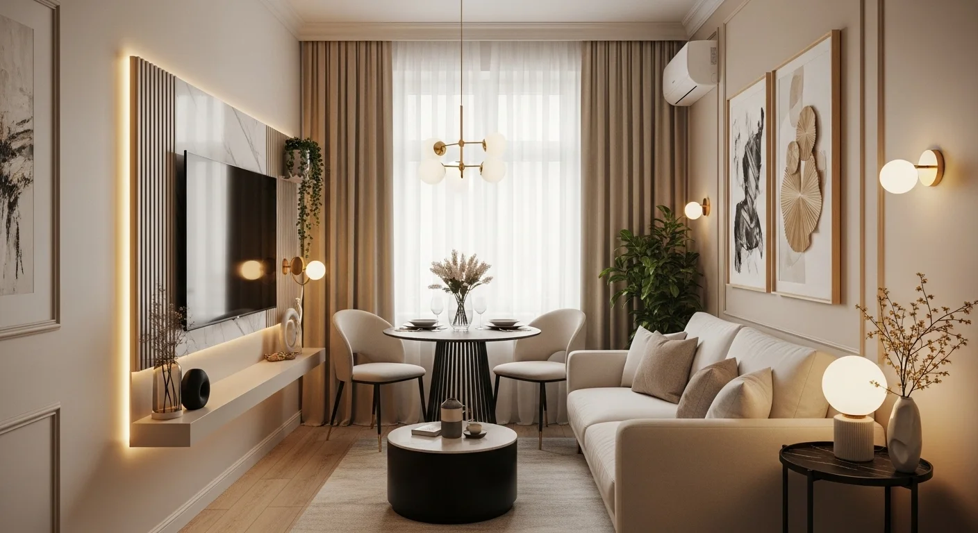 15 Game-Changing Small Living Room Ideas with TV and Dining Table