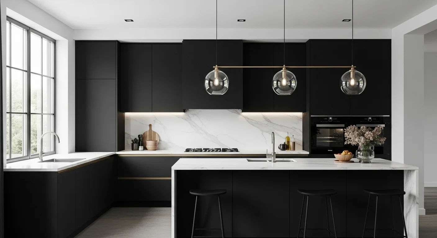20 Black and White Kitchen Designs That Are Simply Stunning