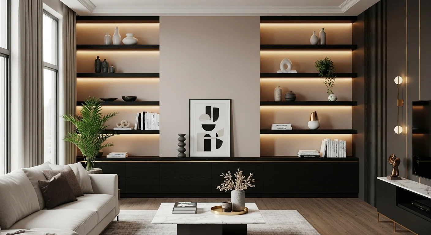 Modern Living: 17 Built In Shelves Ideas for Function and Beauty
