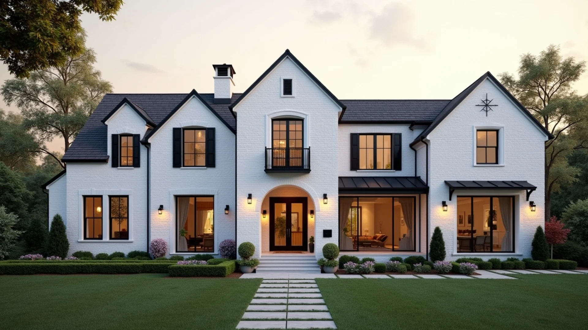 White Brick House Exterior Designs