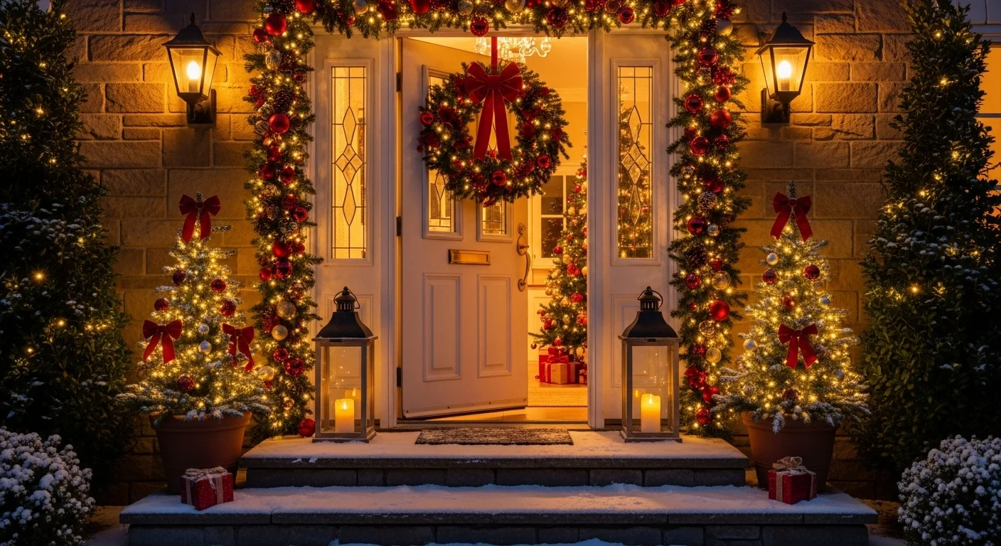 20 Christmas Entryway Ideas to Welcome the Holidays in Style